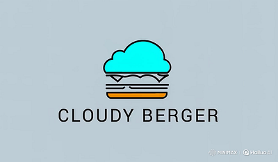 Cloudy Berger (Logo Design) animation branding burger logo graphic design logo logo design logodesign minimalist logo mockup modern logo vector