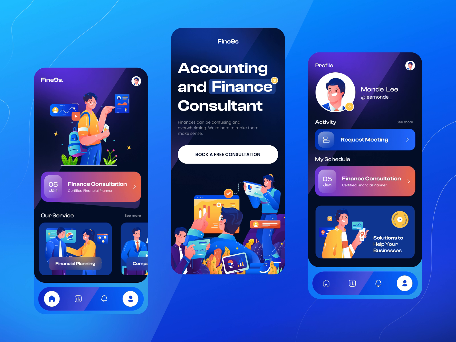 Finance Consultant Mobile App Animation by Ahmad Sulaiman for Gintera