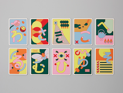 Karuta: card game design card colorful game geometric graphic design illustration japan japanese type design typography