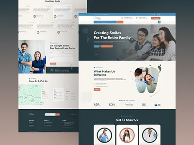 Smile Dental – Landing Page UI cosmetic cosmetic dentistry dentallandingpage dentalui dentistry dribbble health healthcare healthcaredesing medical oralccareui orthodontic care patientfirst smile studios smileclinic ux webdesing websites