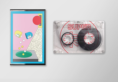 Super Future, album tape design branding colorful design geometric graphic design illustration japan japanese retro ukiyoe visual identity
