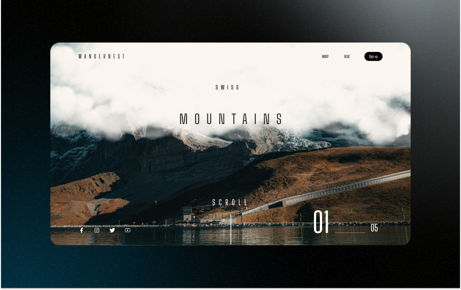 Dive into Parallax Effect animation cool animation figma hero section modern website motion graphics parallax effect prototype ui uiux ux