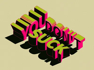 You Don't Suck branding designer icons illustration illustrator logo suck the creative pain type design typography vector