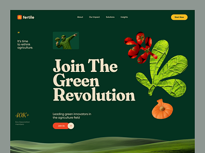 Website for an Agriculture Company ✦ Fertile design interface product service startup ui ux web website