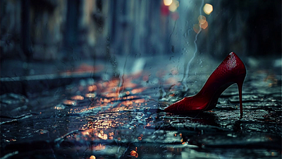 Red Silence – Visual Card from the Mystery Series 3d animation atmosphere brand mood branding cinematic graphic design motion graphics storytelling visual concept