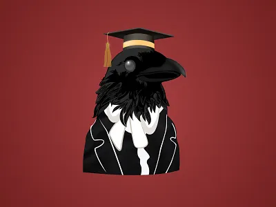 Educated Crow NFT Art 3d illustrations branding creative nft art design illustration logo mobileapp nft art tecorb ui userinterface ux vector