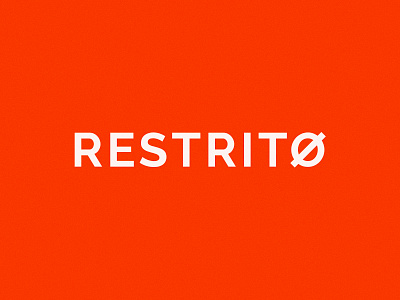 Restrito bold branding forbidden imperative logo logotype modern not allowed powerful prohibited red restrict restricted simple text textual unallowed vibrant