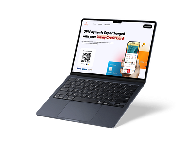 Landing Page - Light UPI credit card landing page upi ux ui