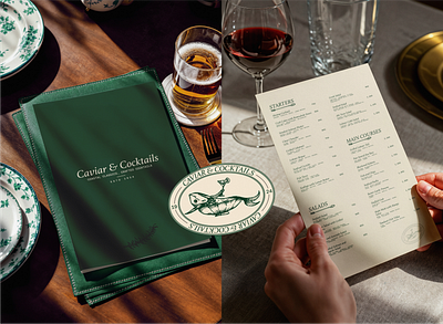 CAVIAR & COCKTAILS — Branding brand brand identity branding design graphic design illustration logo mark monogram ui