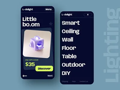 Lighting 3d 3d design application b3d blender graphic design interface lighting mobile mobile app mobile design online store product design rendering ui ui design usability ux ux design web design