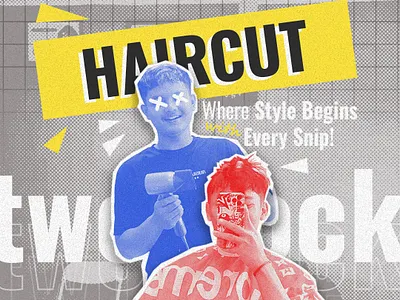 HairCut Poster Design branding design graphic design logo minimalist motion graphics poster