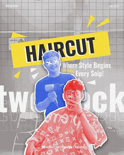 HairCut Poster Design branding design graphic design logo minimalist motion graphics poster