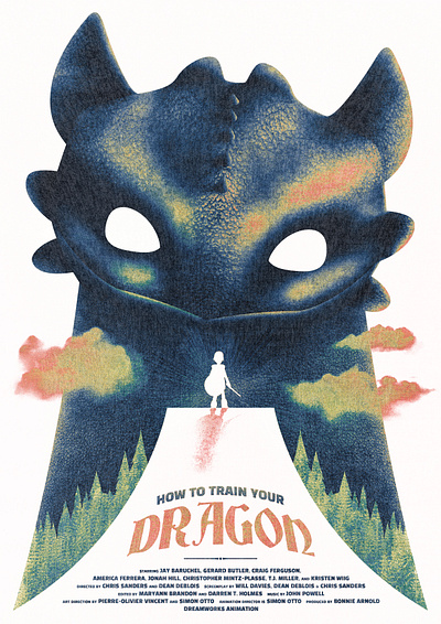 HOW TO TRAIN YOUR DRAGON // POSTER animation design graphic design howtotrainyourdragon httyd illustration movie movieposter poster