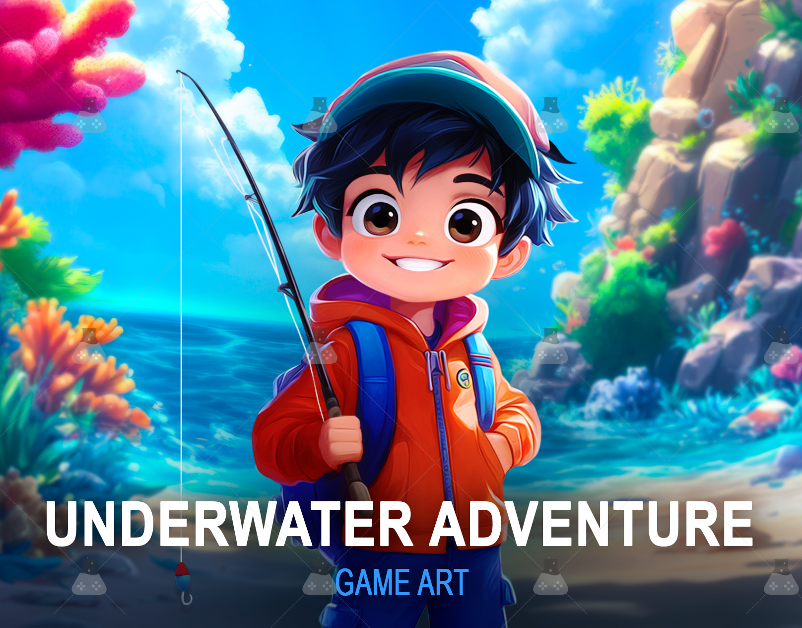 Underwater Adventure Slot Art – Game Design by Gamix Labs 2d artwork game characters game development gamix labs slot slot art services slot design