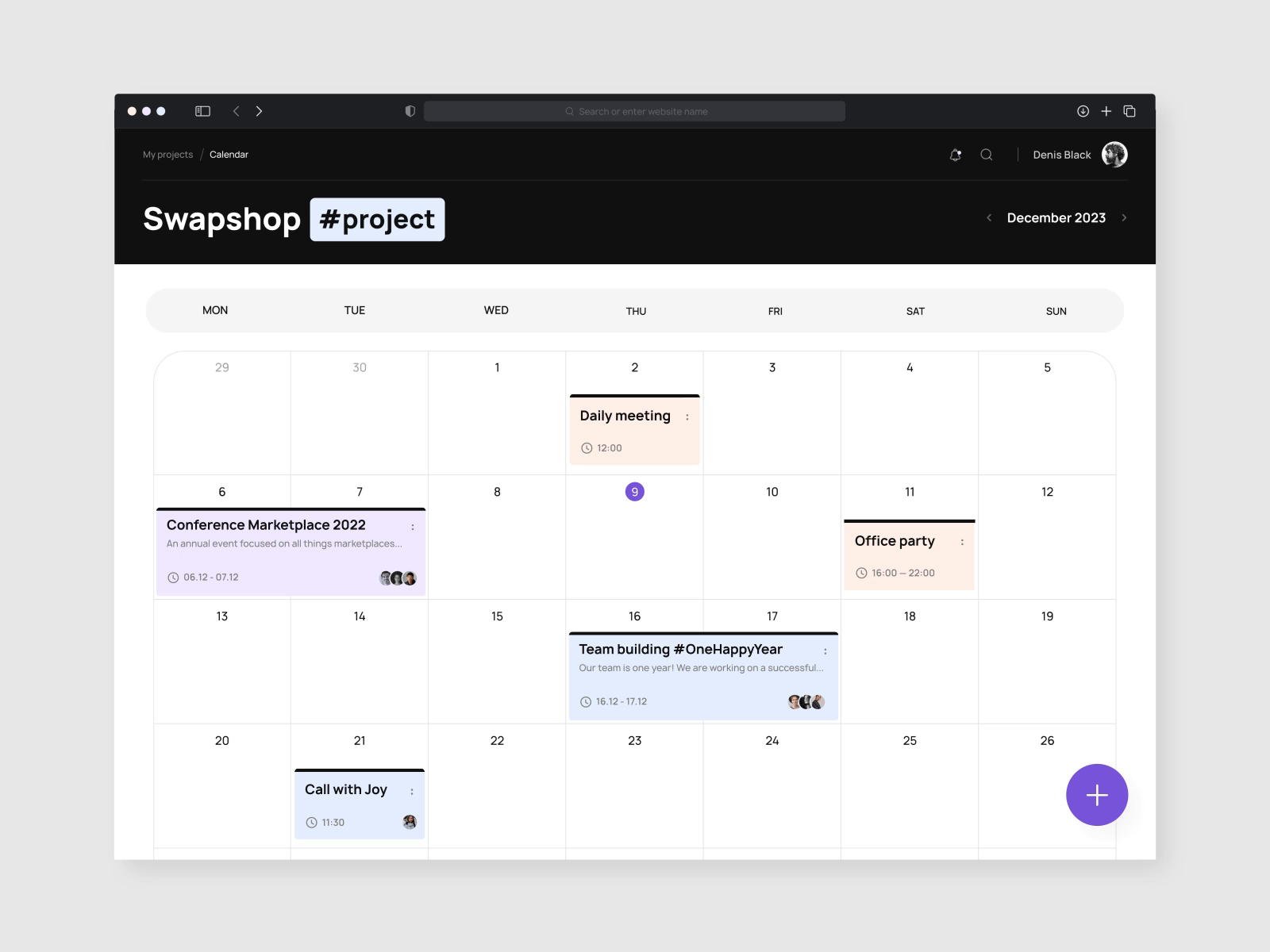 Projex - UX/UI calendar design of a project management platform by ...