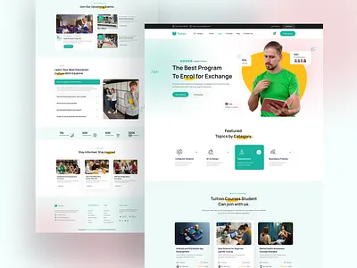 💻 Online Program Learning – Website UI courses dribbble edtechdesing learning learningplatform online learning ui online program programportaluxdesing ui uxdesing virtual classroom weblearning website