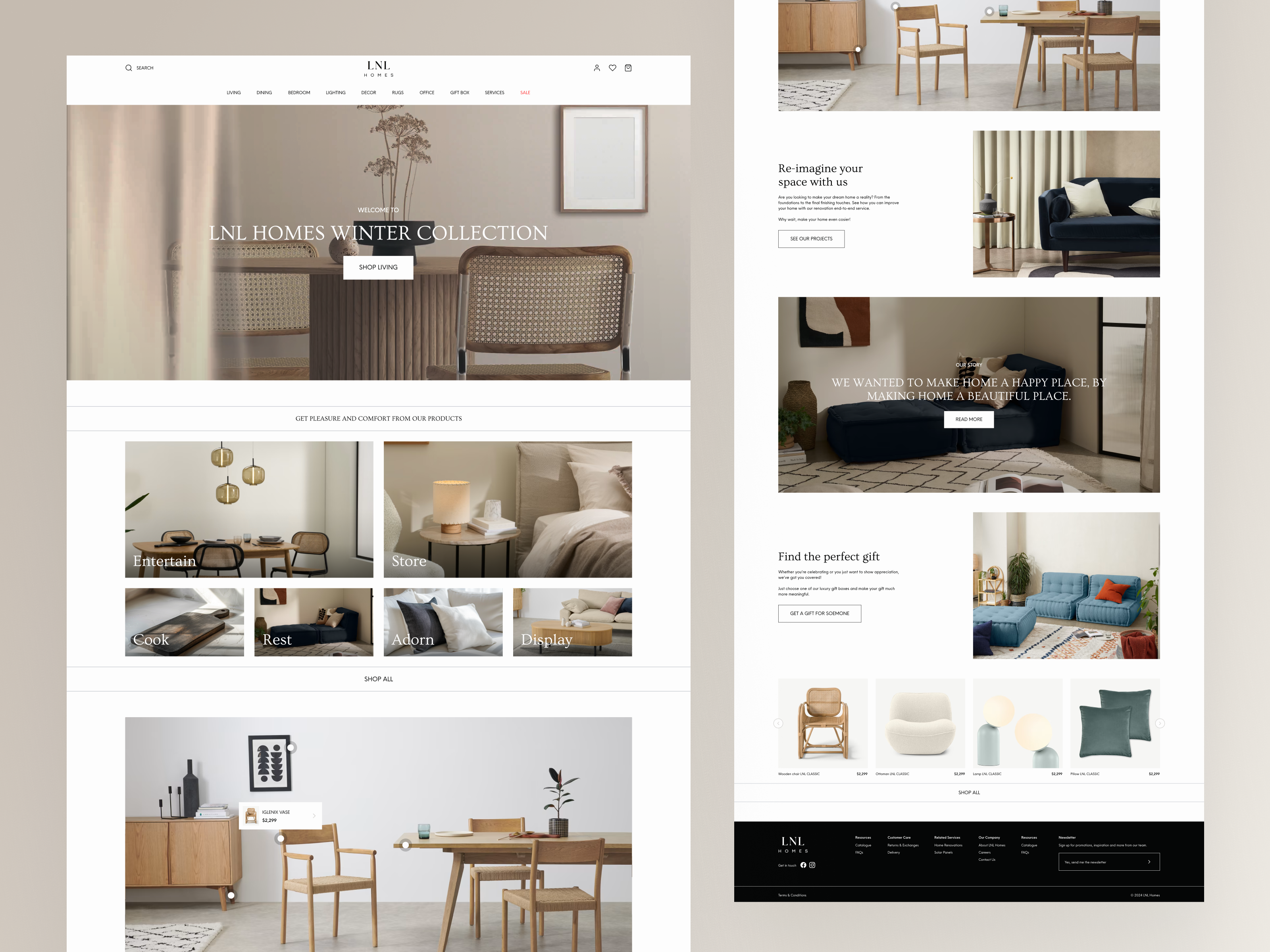 LNL Homes – Calm & Minimal Homepage Concept responsive design
