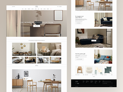 LNL Homes – Calm & Minimal Homepage Concept responsive design