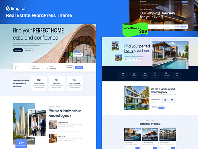 Empiral – Real Estate WordPress Theme mobile friendly property lisitng property management real estate real estate agent responsive seo friendly uiux web design wordpress theme wordpress website