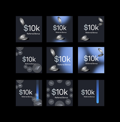 $10k Referral Bonus — Banner Concepts bannerdesign branding digitalads dribbble fintech marketingdesign promotion referralbonus uidesign visualdesign