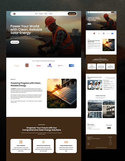 Mardysev Solar – Clean Energy Landing Page brown energy nature solar sun webiste