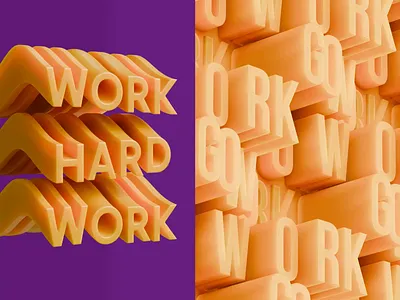 Motion text animation 3d animation blender creative gowork hard modeling motion graphics patata render text wave work workshop