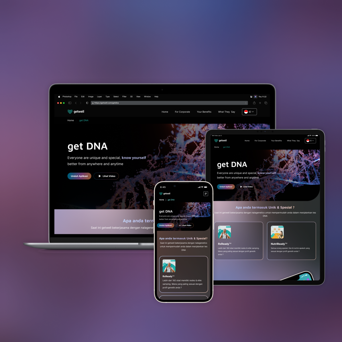 Landing Page - Microsite DNA dna landingpage microsite mobile responsive tablet ui webdesign website whitelabel
