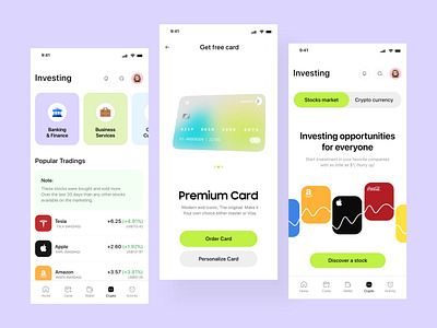Secure Finance app account app bank banking business card credit crypto cryptocurrency debit digital figma finance financial marketplace stock ui user interface ux visa