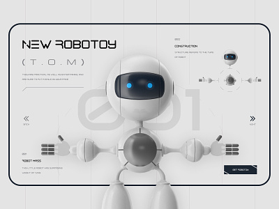 Robot toy - Concept agency clean design ecommerce figma landing page robot shop store toy toys ui ux web web design website