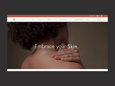 Medical Spa Website fold animation design figma graphic design homepage typography video