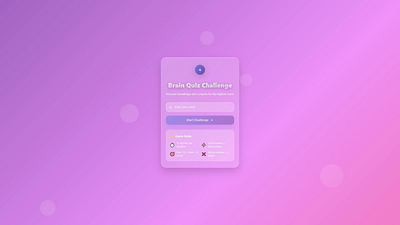 Gradient Quiz Dashboard | React & Node.js userexperience