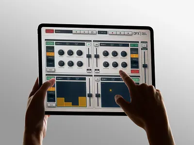 DFX design futuristic ipad iphone knob mobile music slider ui
