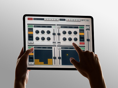 DFX design futuristic ipad iphone knob mobile music slider ui