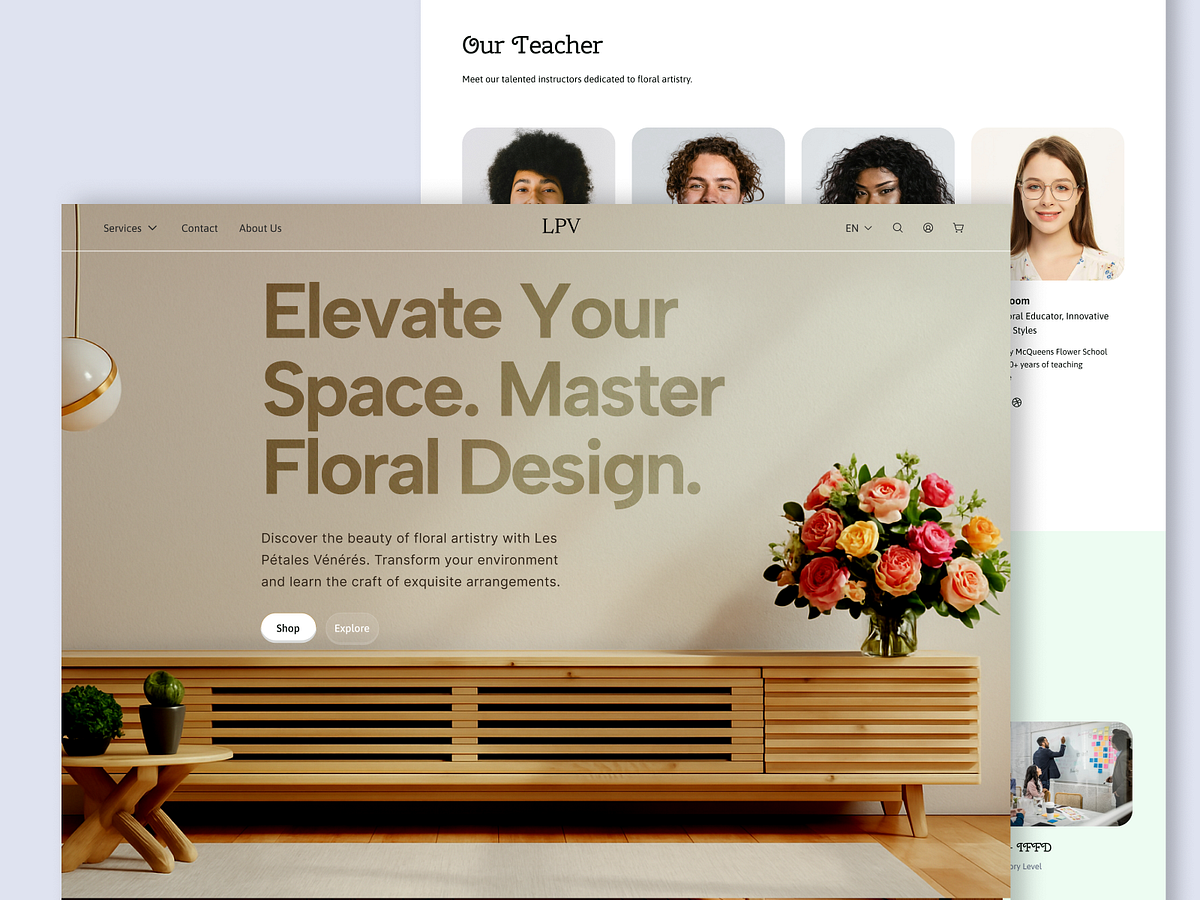 Flower Landing Page by Tedi kurnia ryd on Dribbble