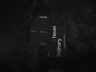 Made — Business cards animation brand identity branding design graphic motion product web