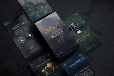 Hobbit - A Journey Through Middle Earth desktop fantasy game hobbit ipad iphone map mobile movie ui