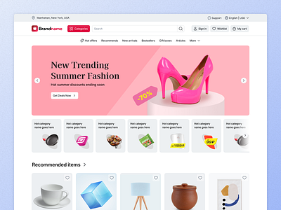Ecommerce Fashion Store clothing e commerce home page ecommerce fashion figma home page design homepage store uikit ux web design