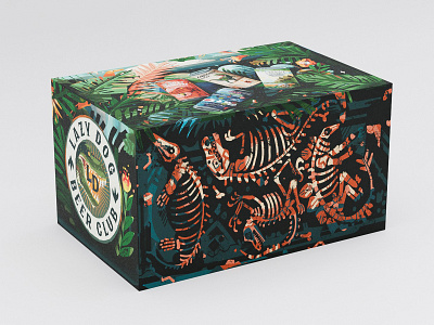 The Age of Dinosaurs 3d 3drender adobe beer blenderrender brush brushtexture digitalillustration dinosaurs forrest illustrations mockup muti packaging packagingillustration photoshop