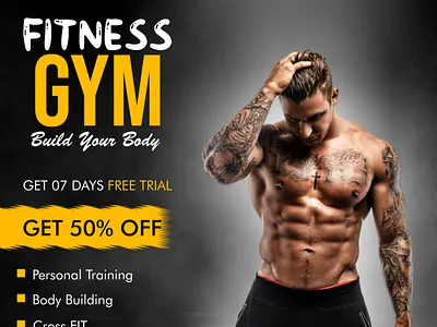 Social Media Post Design for GYM branding graphic design