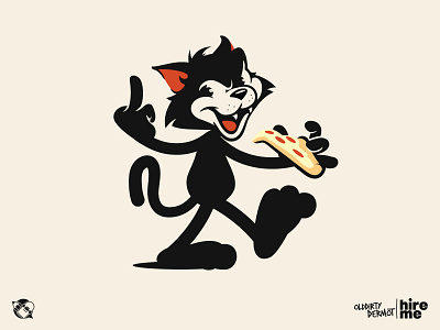 Pizza Mascot cat character design graphics illustration pizza t shirt design tee design vector vector design