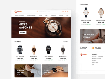 Zaappy - eCommerce website design home page design ecommerce graphic design typography ui ux