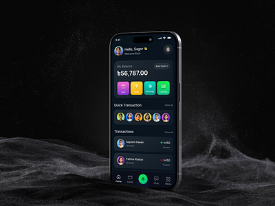Modern Banking App in Dark Mode | UI/UX Case Study banking app dark mode ui finance app fintech mobile app design uiux ux design