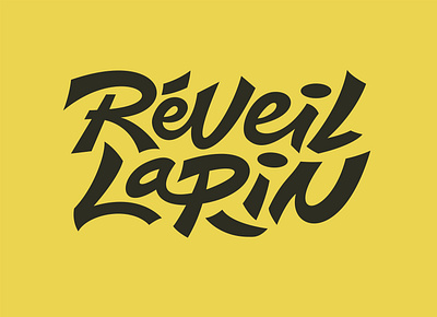 Logo Podcast Réveil Lapin branding design graphic design illustration logo logo design logotype minimal type design