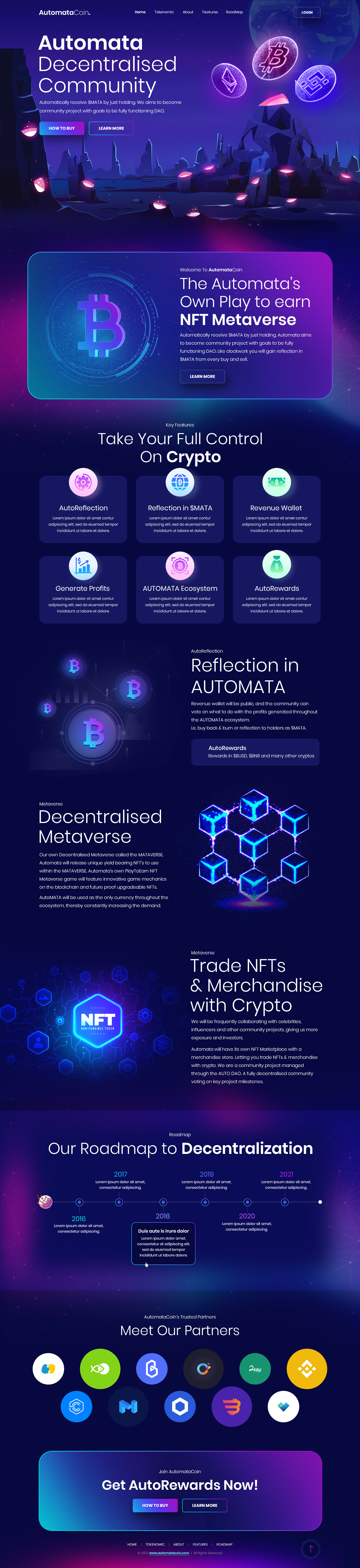 AutomataCoin | Crypto Themed UI Design 3d animation app branding design flat graphic design icon illustration illustrator logo minimal motion graphics typography ui ux vector web web design website