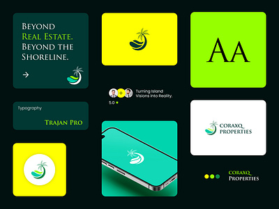 Property Logo of Coraxq Island Logo , Tree Logo landing page property management property marketing property website user interface web web design webdesign website