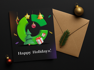 Branded Client & Partner Holiday Card branding corporateidentity design designsystem graphic design greetingcards socialmediacards visualidentity