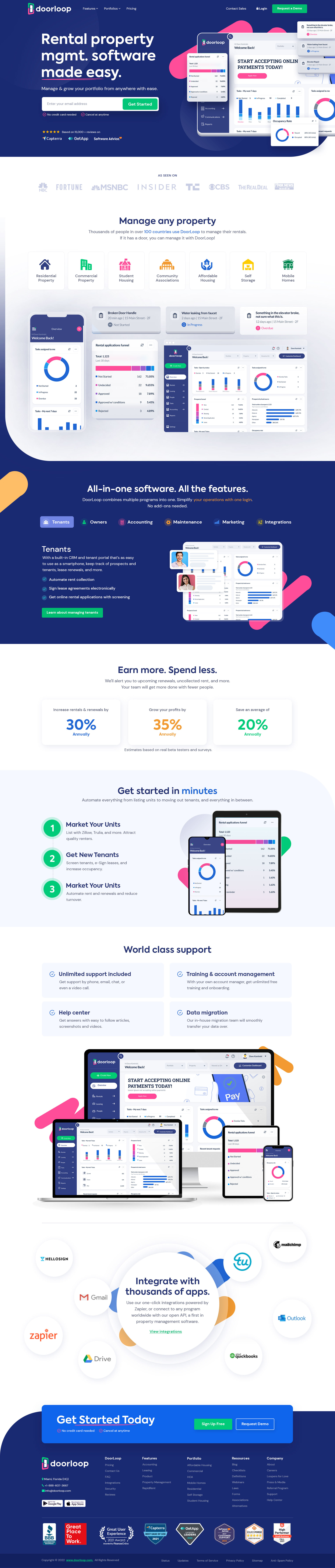 Doorloop | Rental Property Management Software 3d animation app branding design flat graphic design icon illustration illustrator logo minimal motion graphics typography ui ux vector web web design website