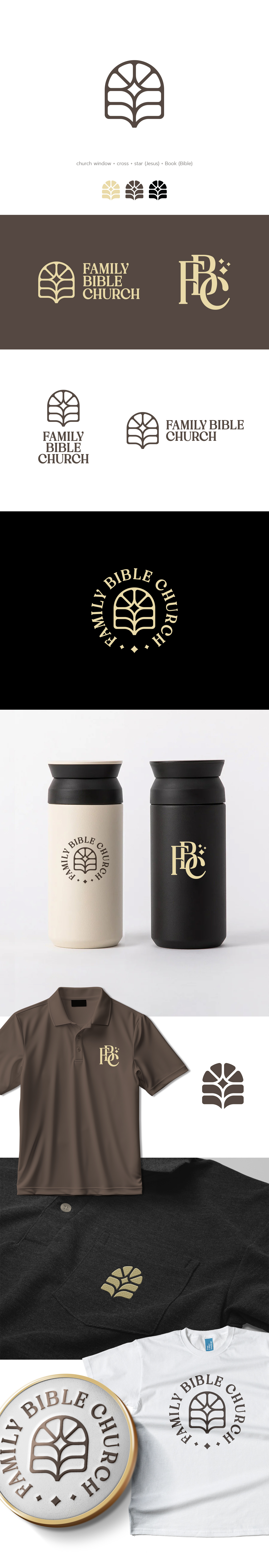 FBC 2 bible christianity church family logo modern