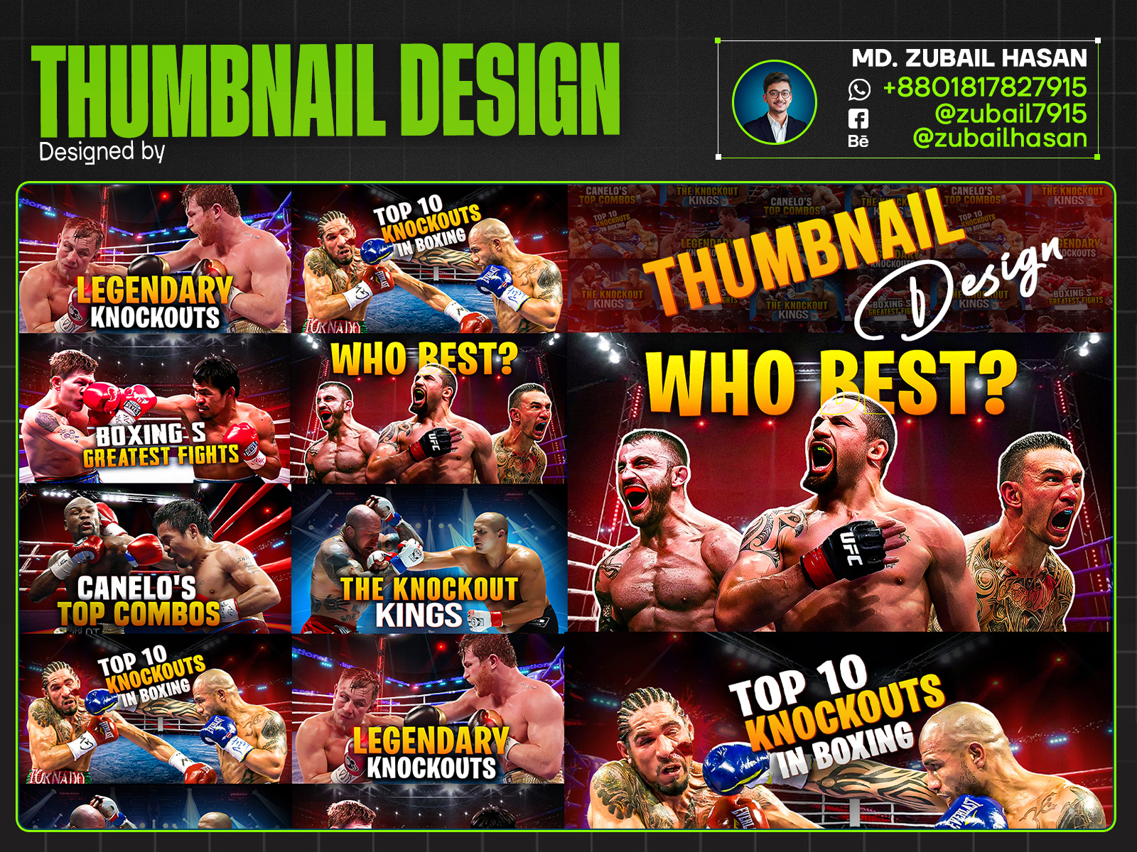 Boxing YouTube Thumbnail Design boxing thumbnail design boxing youtube thumbnail eye catching thumbnail eye catching thumbnail design graphic design thumbnail video thumbnail youtube thumbnail banner