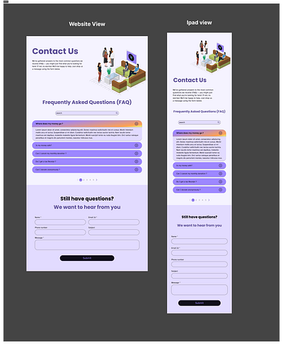 Same Screen displayed in both website and iPad view modes. branding graphic design logo typography ui ux